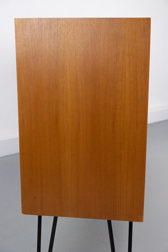 Image 1 of Vintage Walnut Sideboard with sliding doors, 1960s