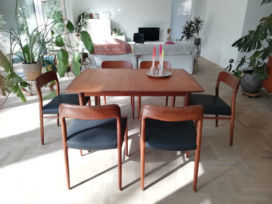 Image 1 of Niels Otto Möller Table and 6 chairs