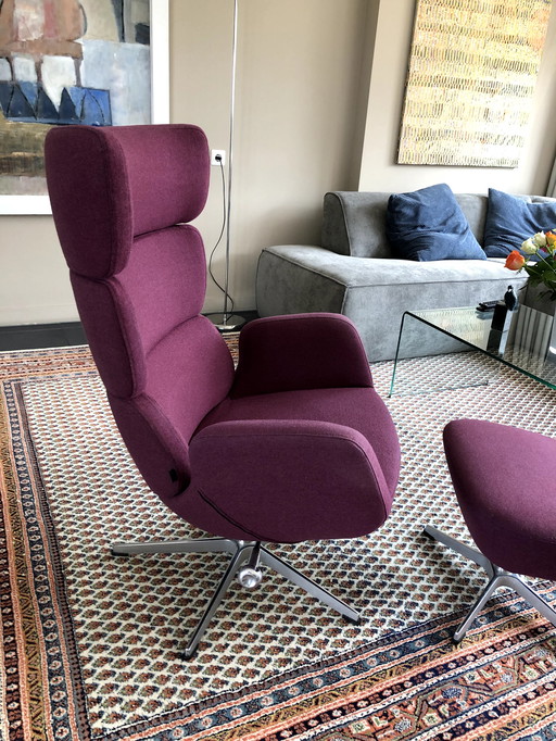 Hulshoff Design armchair and footstool