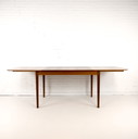 Vintage dining room table extendable teak