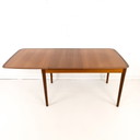 Vintage dining room table extendable teak