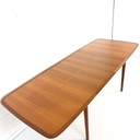 Vintage dining room table extendable teak