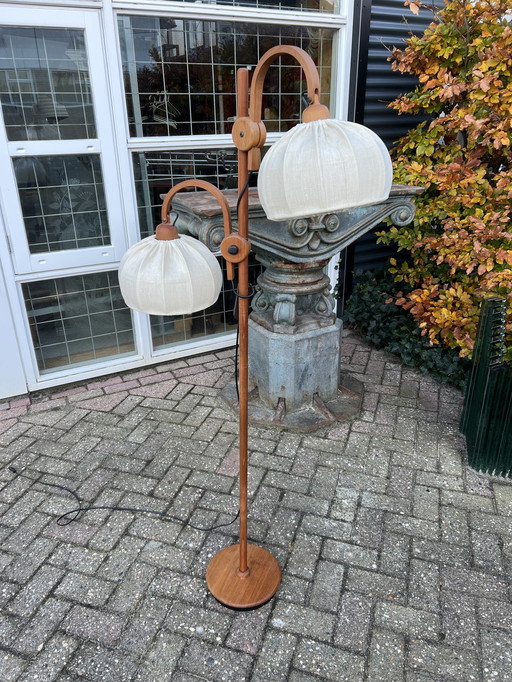 Teak floor lamp from the seventies