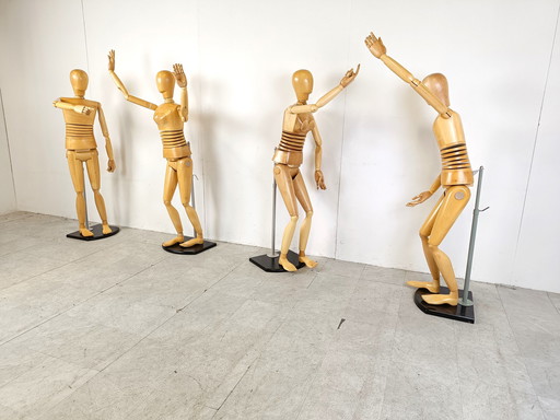 4x Life size artistic lay figures set