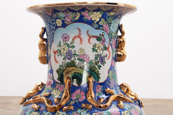 Image 1 of Old Chinese Ceramic Hand Painted Vase, 1920