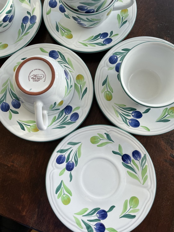 Image 1 of 6x Herend Village tea cups and saucers