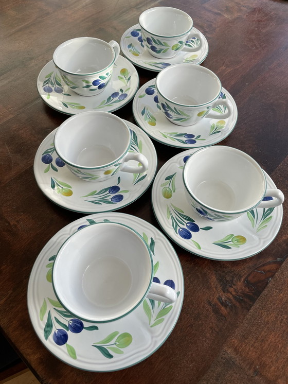 Image 1 of 6x Herend Village tea cups and saucers