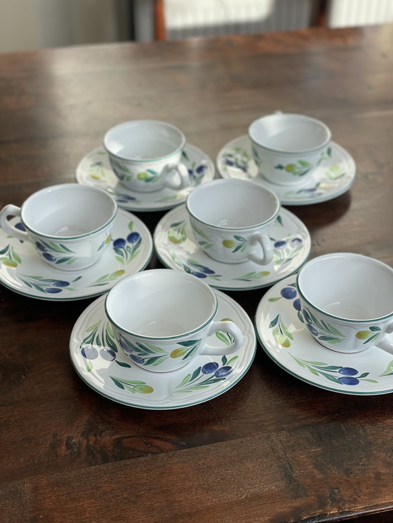 Image 1 of 6x Herend Village tea cups and saucers