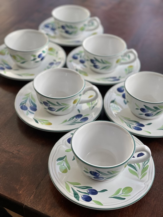 Image 1 of 6x Herend Village tea cups and saucers