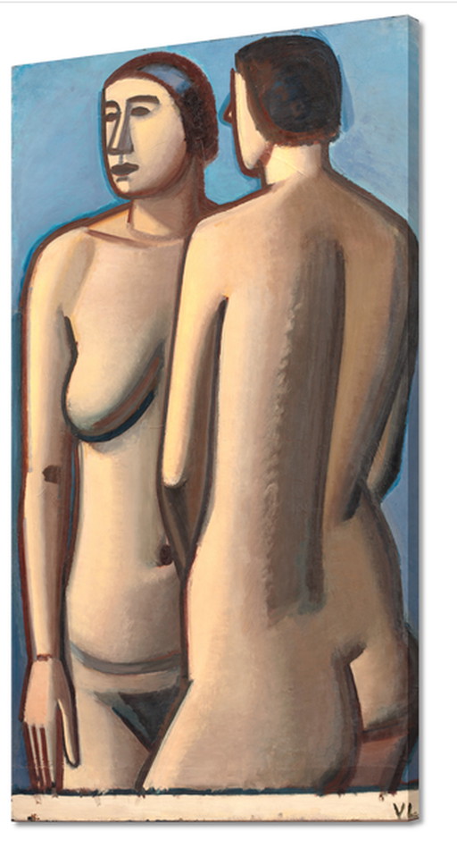 Vilhelm Lundstrom (cubism) Two Male Nudes (on canvas)