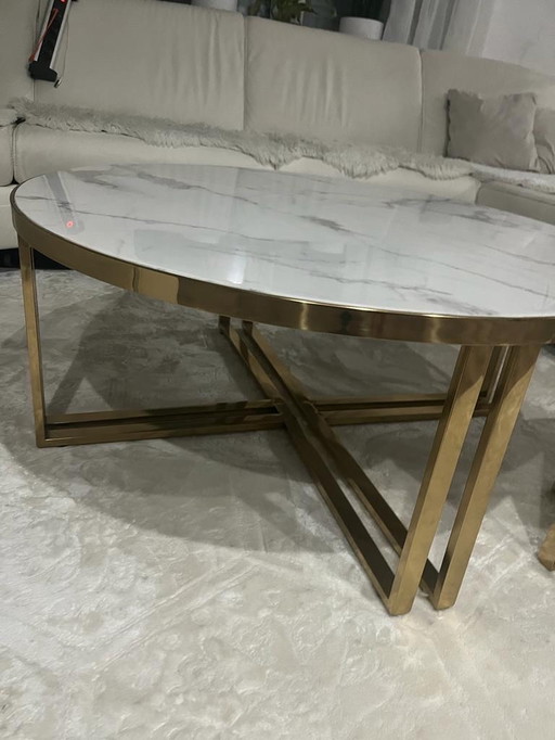 Coffee table made of real Marble