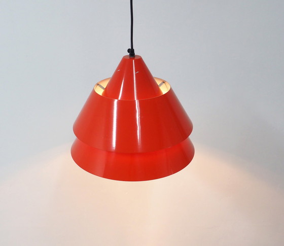 Image 1 of Fog & Morup Lampe suspendue Zone rouge, 1960s