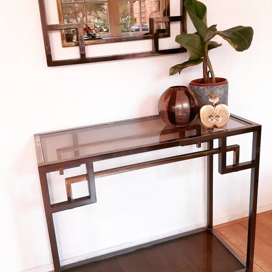 Image 1 of BelgoChrom console table with mirror