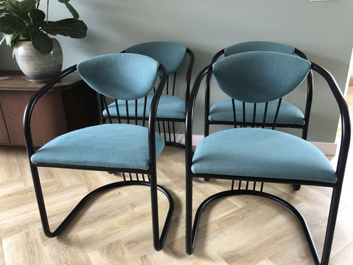 4 vintage Memphis chairs