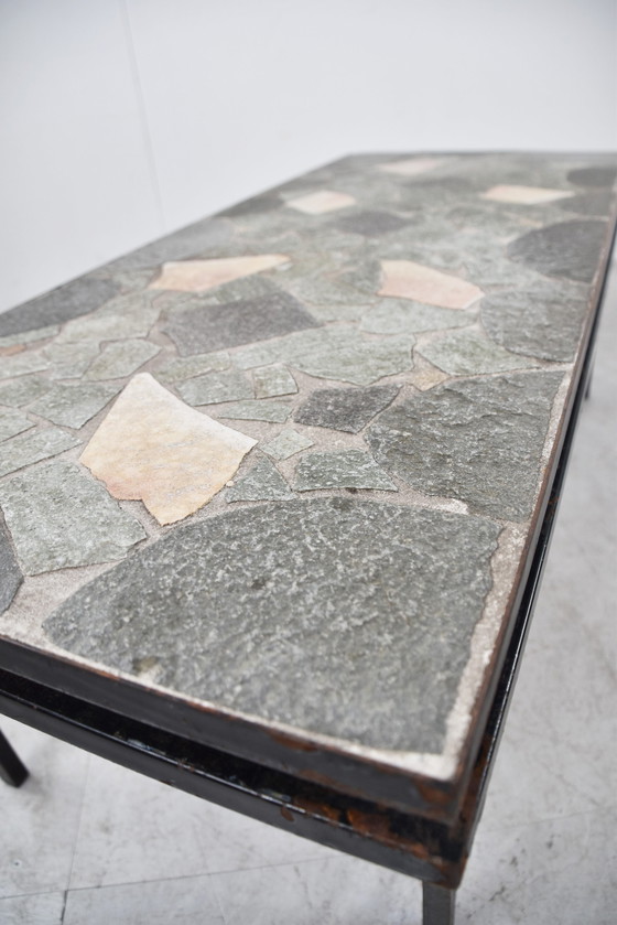 Image 1 of Mid century stone coffee table