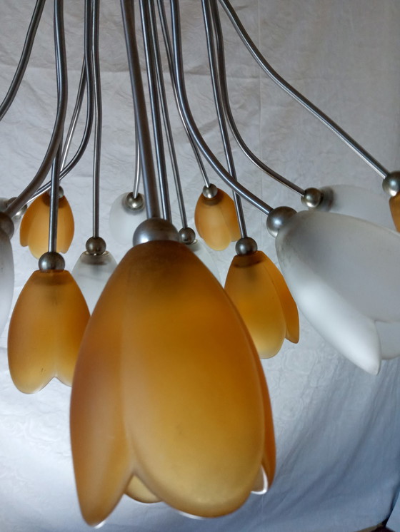 Image 1 of Harco Loor design hanging lamp 15 tulips