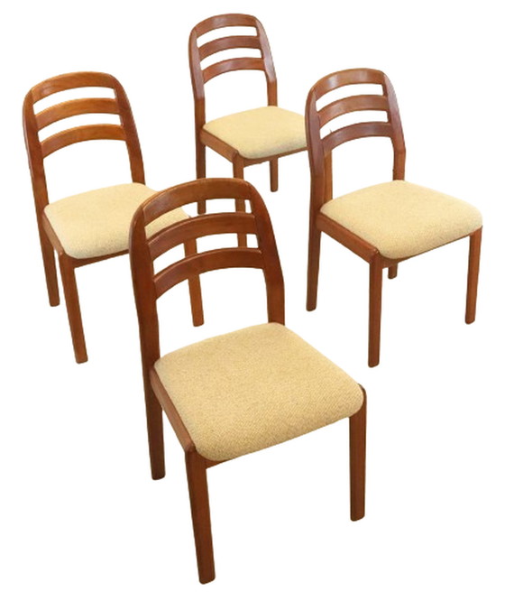 Image 1 of 4x Dyrlund dining room chairs 'Asserballe' vintage