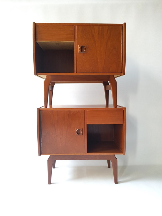 Image 1 of 2x Mid-century Bedside Table