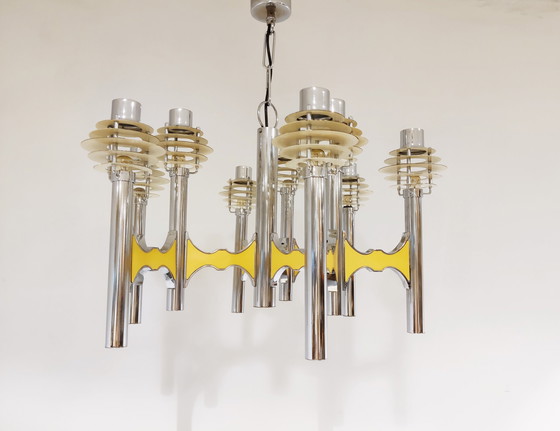 Image 1 of Gaetano sciolari space age chandelier, 1970s