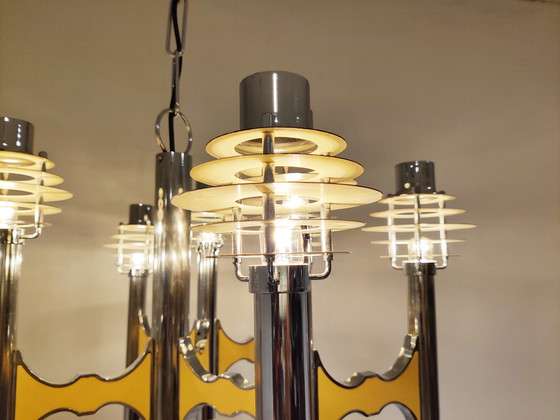 Image 1 of Gaetano sciolari space age chandelier, 1970s