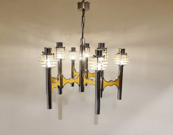 Image 1 of Gaetano sciolari space age chandelier, 1970s