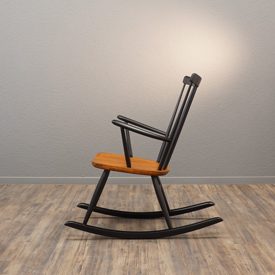 Image 1 of Hagafors Rocking Chair | Design Roland Rainer | Mid Century chaise à bascule années 60