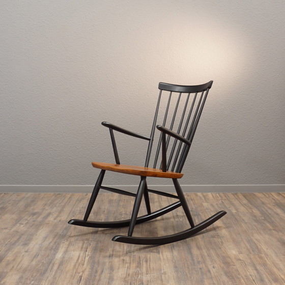 Image 1 of Hagafors Rocking Chair | Design Roland Rainer | Mid Century chaise à bascule années 60