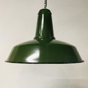 Lampada da fabbrica vintage verde
