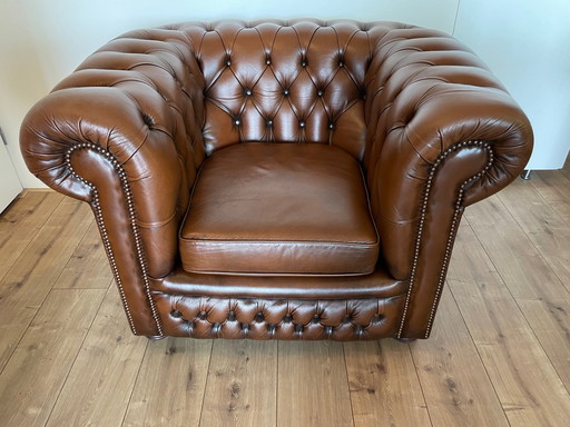 2x poltrone Chesterfield vintage