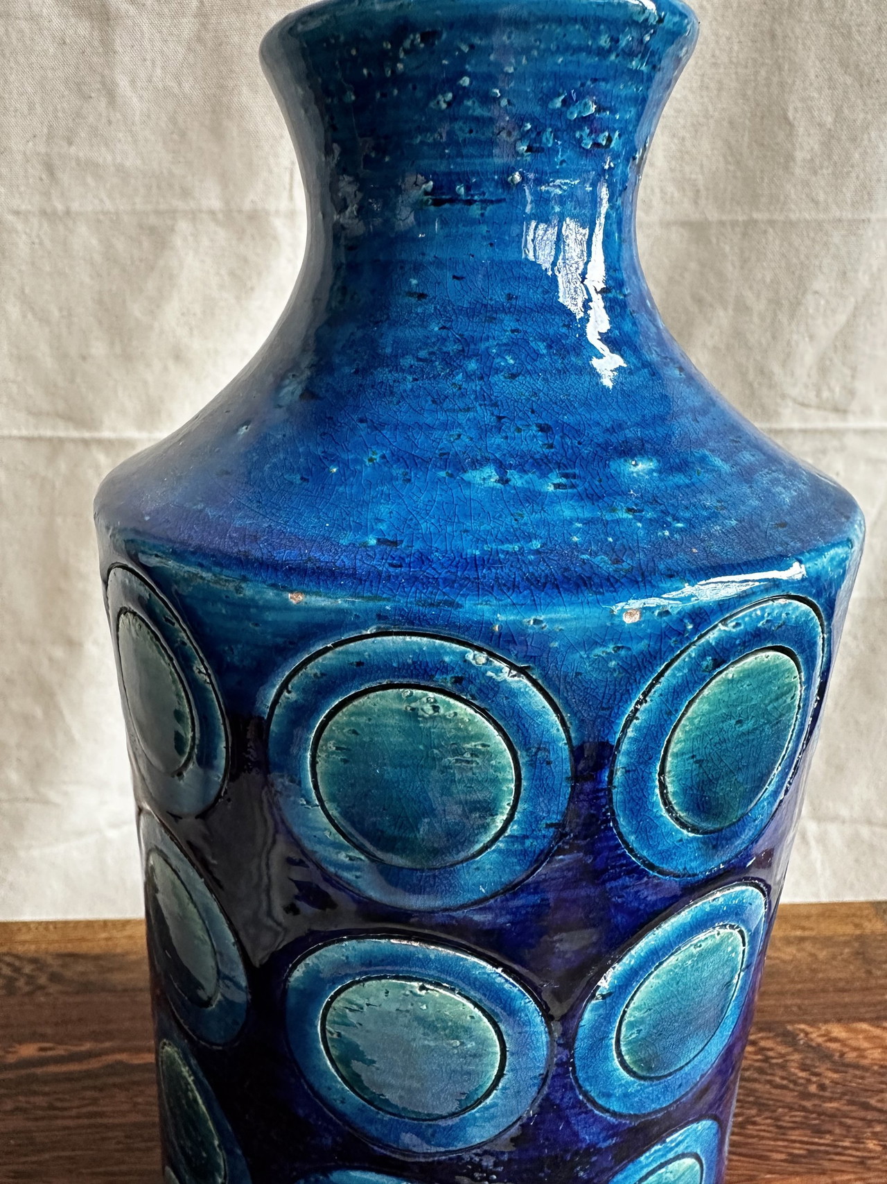 Aldo Londi for Bitossi - circles - Rimini blue vase | €150 | Whoppah