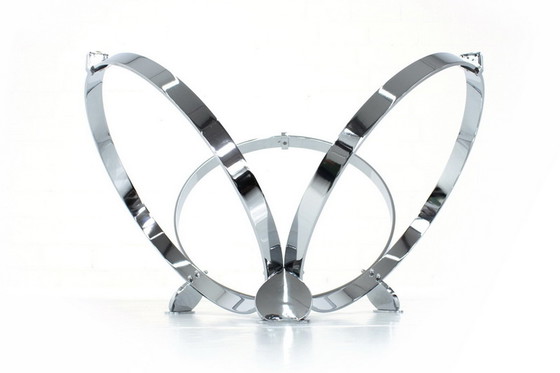 Image 1 of Knut Hesterberg Space-Age Chrome Ring Coffee Table / Table basse