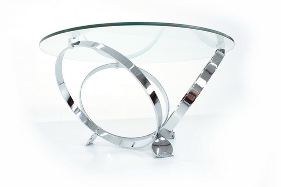 Image 1 of Knut Hesterberg Space-Age Chrome Ring Coffee Table / Table basse