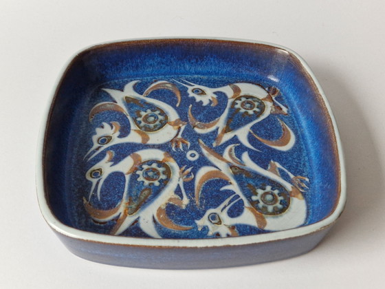 Image 1 of Royal Copenhagen / Aluminia - Fajance "Baca" bowl with birds by Nils Thorsson