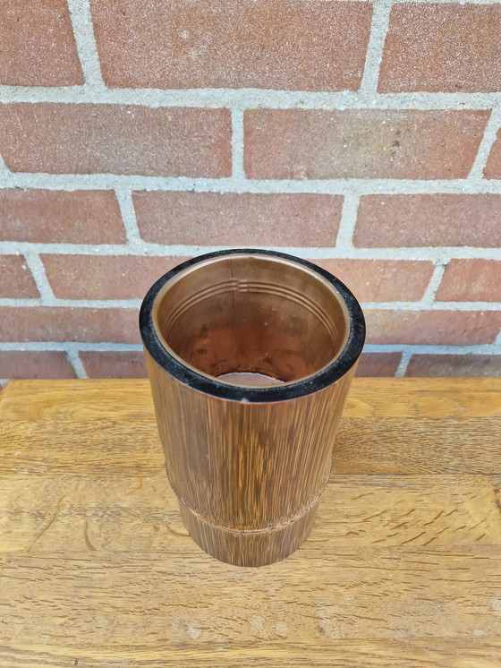 Image 1 of Portabottiglie vintage in bambù