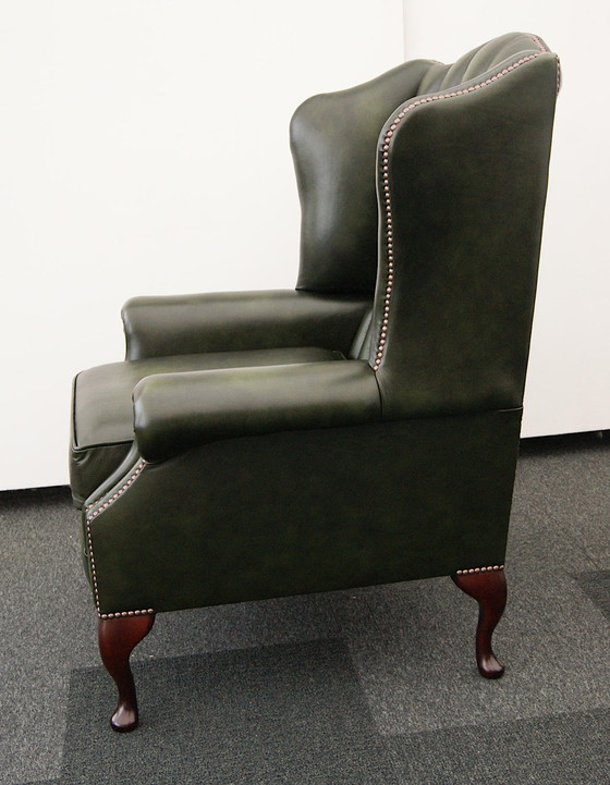 Image 1 of 2x Chesterfield wing chairs