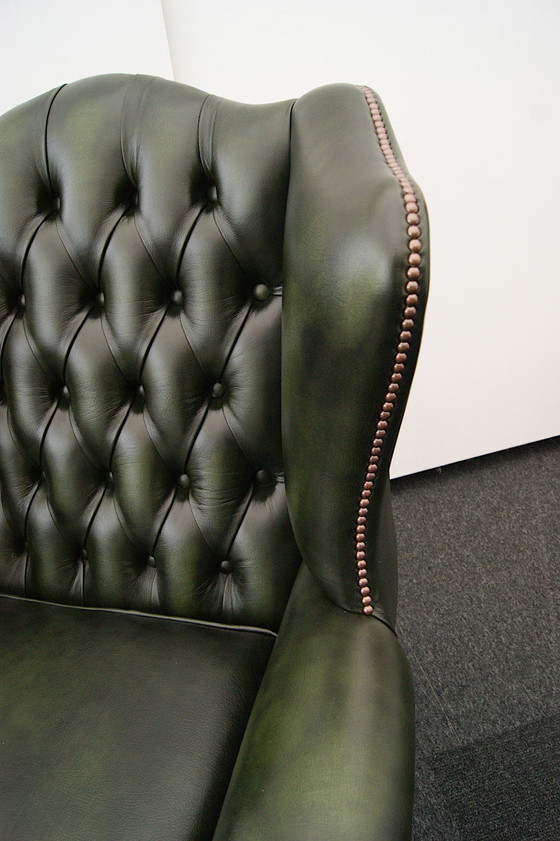 Image 1 of 2x Chesterfield wing chairs