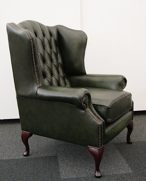 2x Chesterfield wing chairs