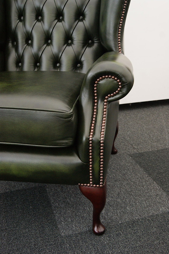 Image 1 of 2x Chesterfield wing chairs