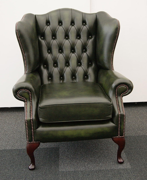 2x Chesterfield wing chairs