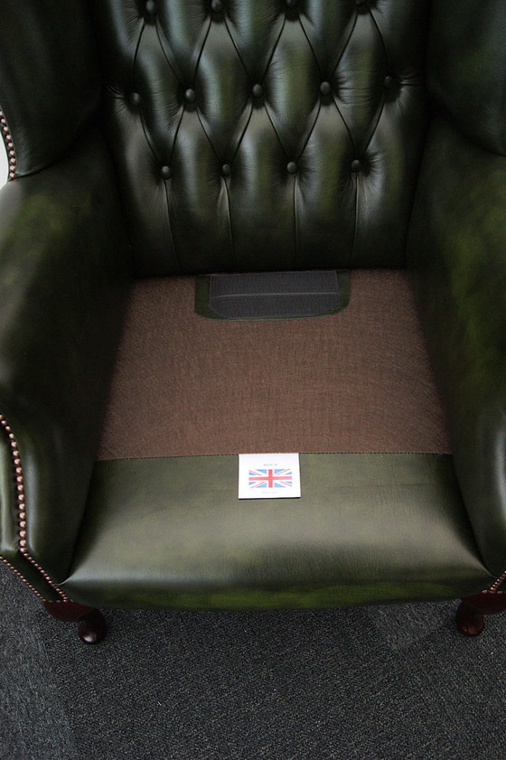 Image 1 of 2x Chesterfield wing chairs