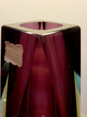 Flavio Poli, vase à facettes XL Sommerso, verre de Murano, Italie, années 1970