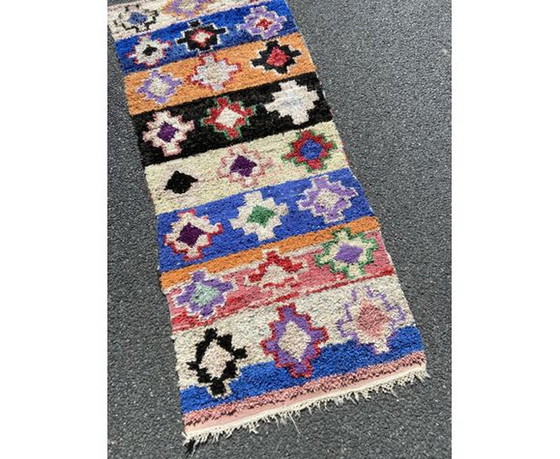 Image 1 of Vintage Boucherouite Berber Moroccan Rug