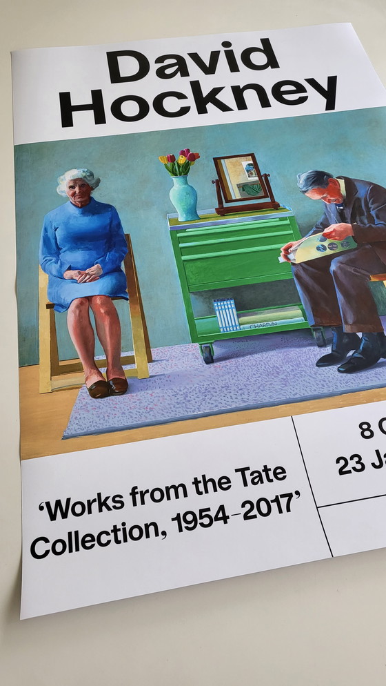 Image 1 of David Hockney - Tentoonstellingsaffiche - Works from the Tate