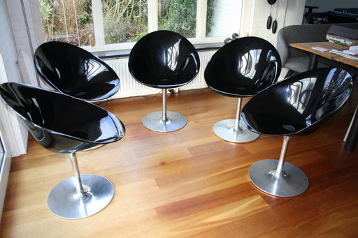 set of 5 Kartell Eros chairs