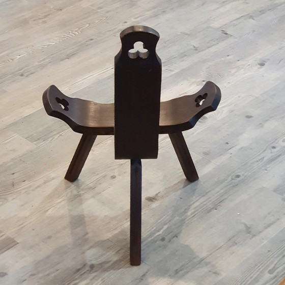 Image 1 of Brutalist Spanish tripod chair 