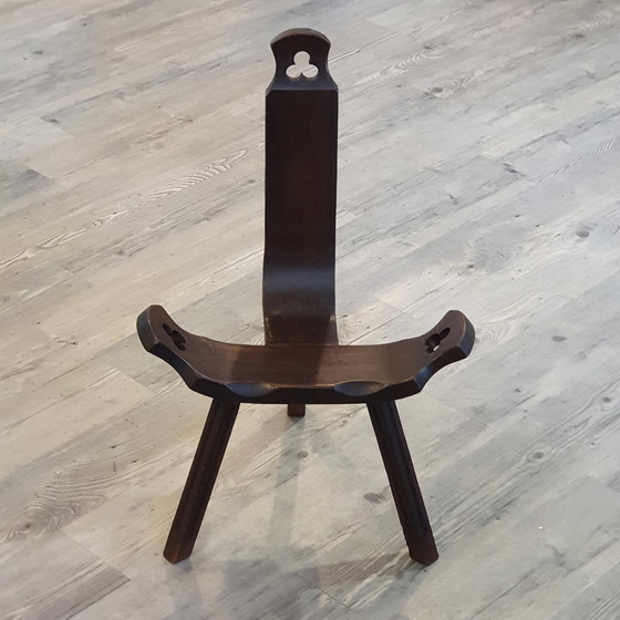 Image 1 of Brutalist Spanish tripod chair 