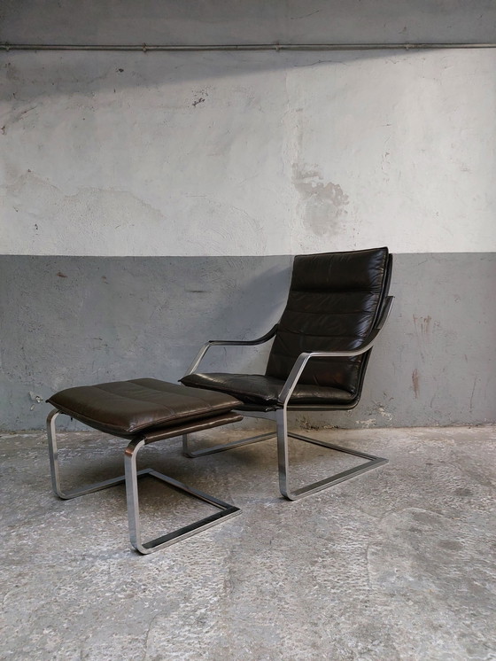 Image 1 of Lounge chair + footrest Rudolph Glatzl for walter knoll