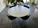 Kartell table + 5x Fritz Hansen butterfly chair