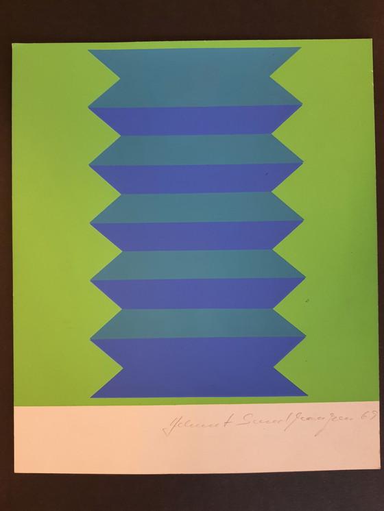 Image 1 of Helmut Sundhaußen Sérigraphie Art Art 1969 Düsseldorf