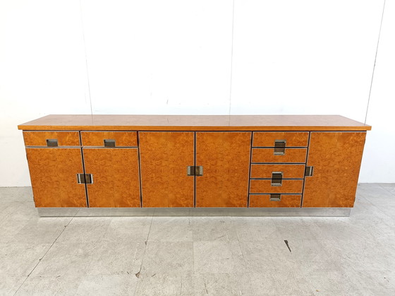 Image 1 of Credenza in legno di radica italiana d'epoca
